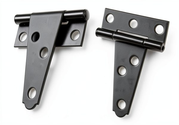 2 Inch Black Steel T Hinge by SQXBK – Modern Surface Mount, 4-Piece-4