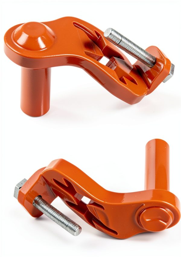 2Pcs T Post Gate Hinge Pins Kit with Target Hanger - Carbon Steel Gate Hinges for Farm & Garden Gates (4.80x2.44 inch)-4