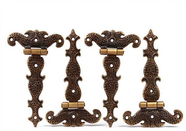 T Strap Hinges 4pcs Antique Bronze by Aracombie 4.4x2.7 Inch-4
