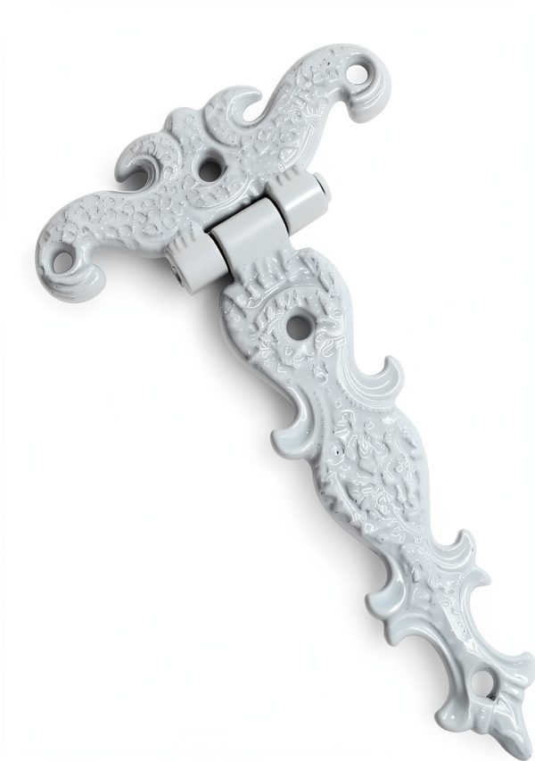 T-Strap Hinges Zorveiio 4Pcs Antique White Zinc Alloy Door Hinge-3