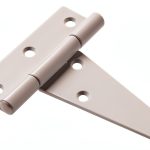 Hardware Essentials 852780 Heavy Duty T-Hinges White 4" - 2 Pack-0
