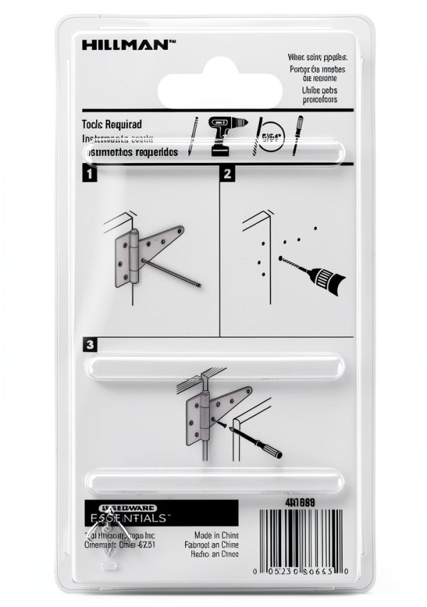 Hardware Essentials 851693 Light T-Hinges Galvanized 3" -2 Pack-2