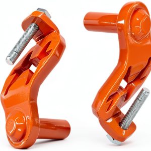 2Pcs T Post Gate Hinge Pins Kit with Target Hanger - Carbon Steel Gate Hinges for Farm & Garden Gates (4.80x2.44 inch)-0