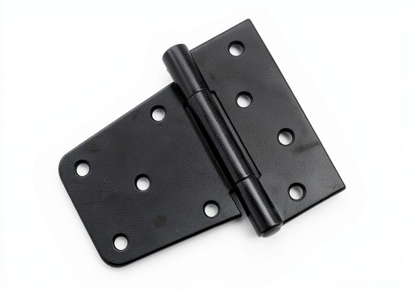 3.5 inchHeavy Duty Gate Hinges Extra Thick Industrial T Hinges Barn Door Hinges Shed Door Hinges for Large Wooden Gates Wood Fence Outdoor - Black Iron Finish Screws Included (4 Pack)-1