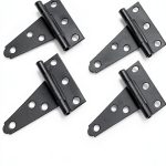 2 Inch Black Steel T Hinge by SQXBK – Modern Surface Mount, 4-Piece-0