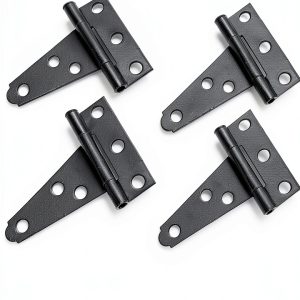 2 Inch Black Steel T Hinge by SQXBK – Modern Surface Mount, 4-Piece-0