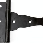 Heavy Duty 6" Decorative Strap T Hinge Gates & Doors - Black (Pack of 2)-0