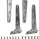 316 Stainless Steel 6 in x 3 in T Hinges, Marine Grade Heavy Duty Hinges with Screws for Hatch, Yacht, Gate, Door, Fence, Barn, Cabinets, Windows (4 Pack)-0