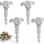 T-Strap Hinges Zorveiio 4Pcs Antique White Zinc Alloy Door Hinge-0