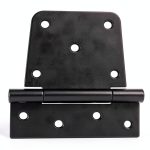 3.5 inchHeavy Duty Gate Hinges Extra Thick Industrial T Hinges Barn Door Hinges Shed Door Hinges for Large Wooden Gates Wood Fence Outdoor - Black Iron Finish Screws Included (4 Pack)-0