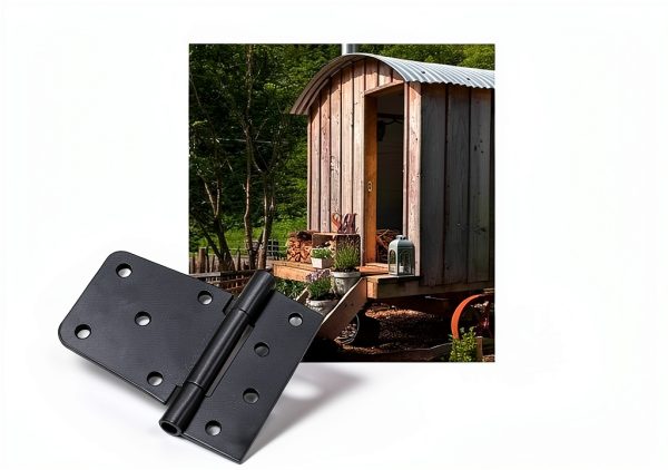 3.5 inchHeavy Duty Gate Hinges Extra Thick Industrial T Hinges Barn Door Hinges Shed Door Hinges for Large Wooden Gates Wood Fence Outdoor - Black Iron Finish Screws Included (4 Pack)-2